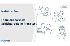 Text Moderiertes Panel der Multi-VA 2024 und Grafik zu Schichtarbeit